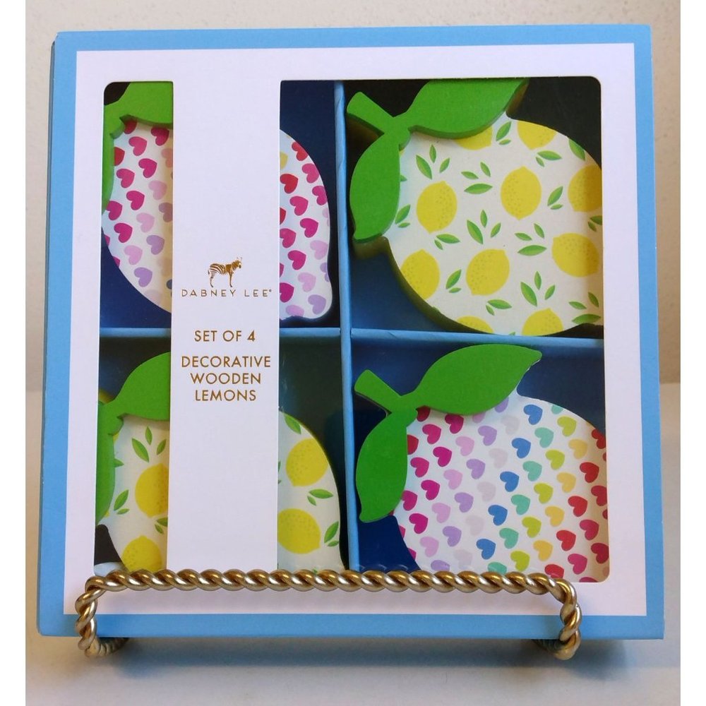 Dabney Lee 4 Decorative Wooden Lemons